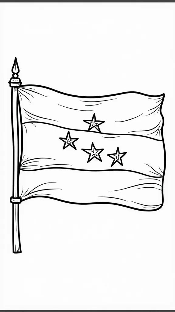 Página para colorear de la bandera de Honduras